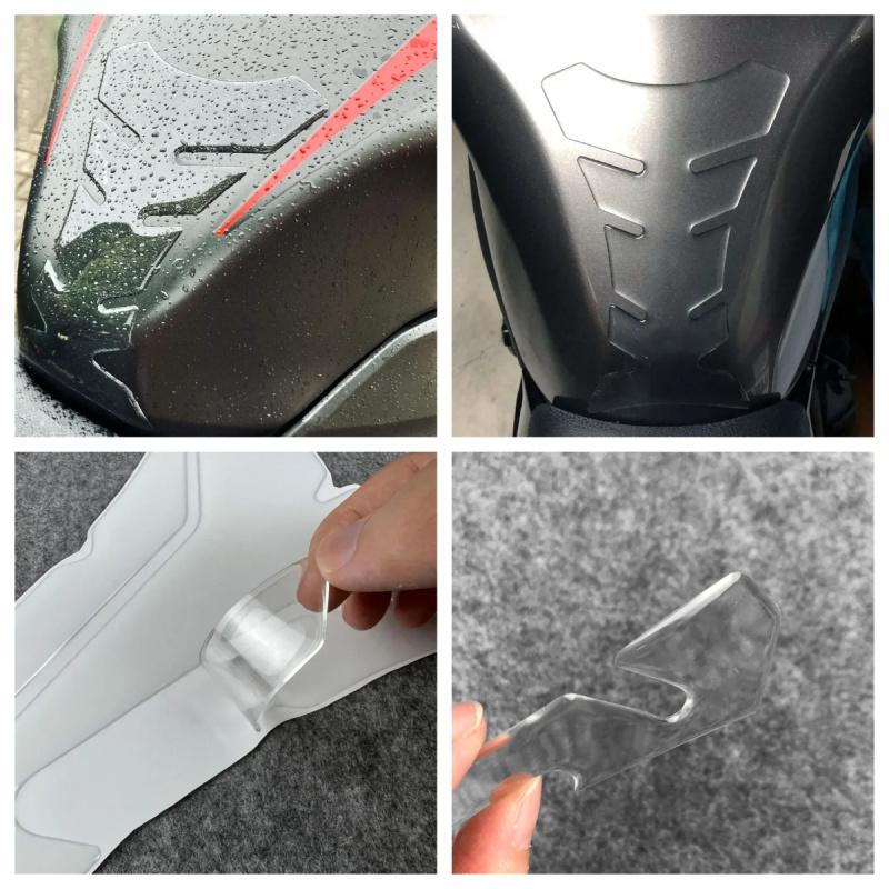 3D motorcycle accessories gas fuel transparent tank pad sticker decals motorbike protector for Yamaha Suzuki Honda KTM Kawasaki