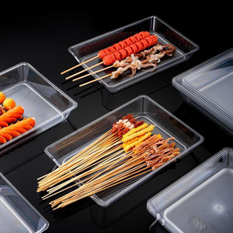 Transparent Acrylic Skewer Plate for Hot Pot & BBQ Restaurant Display