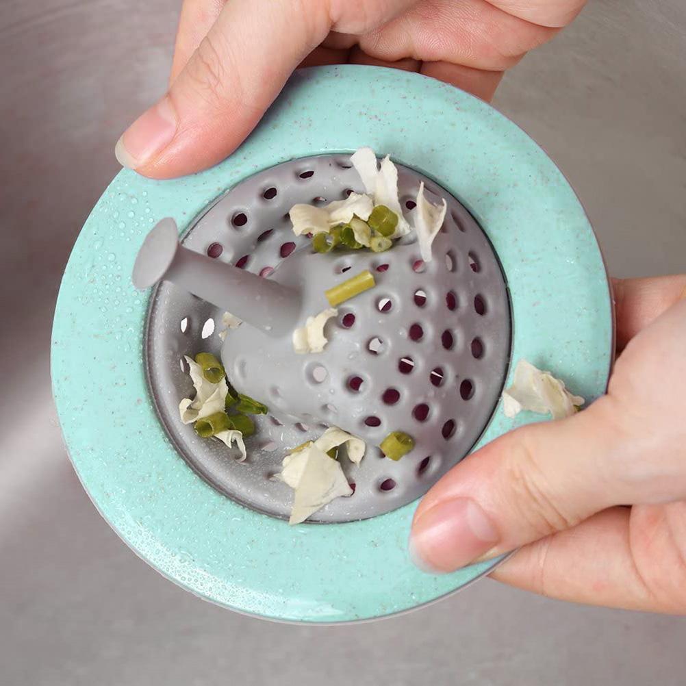 4 Stück Silikon Küchenspüle Sieb Abwasser Haarsieb Sammeln Badablauf Stöpsel Spüle Bodenablauf