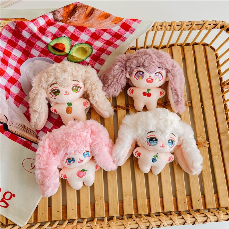 Cartoon 4-inch Pendant Keychain Atmosphere Doll Cute Rabbit Backpack Accessories Grab Machine Doll Boutique