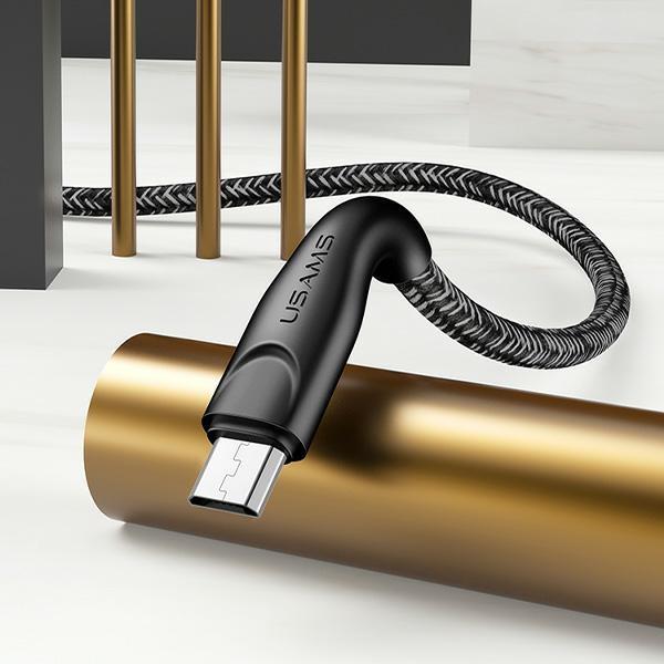 Usams Kabel Pleciony U41 Microusb 2M2A Czerwony/Red Sj396Usb02 (Us-Sj396) Fast Charge