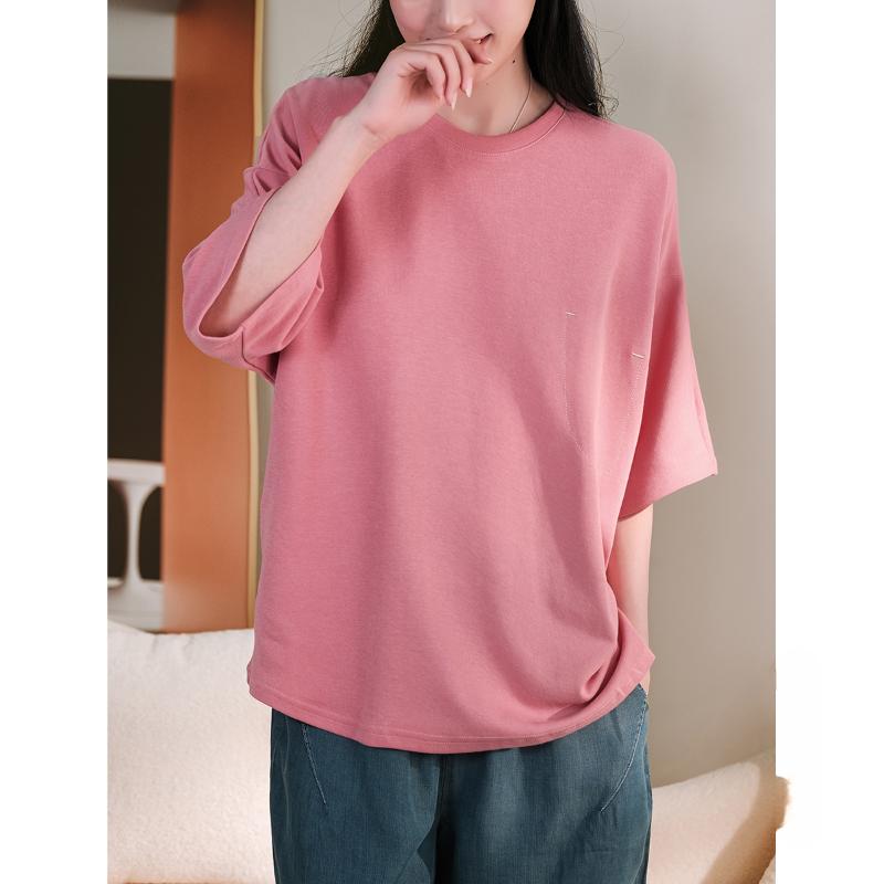 

DIMANAF 2023 Женская летняя трикотажная футболка с хлопковым узлом Женская женская пуловер с короткими рукавами с короткими рукавами