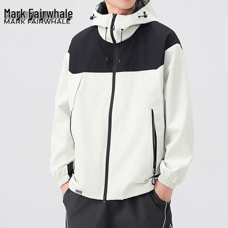 Mark Fairwhale Men's Spring Autumn Windproof Hooded Sports Jacket