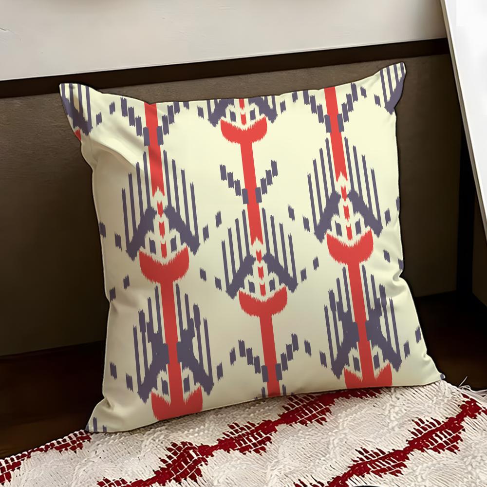 Native Fabric Pattern Cushion Cover Reversible Soft Durable Pillow Cover Home  Car MultiScene Use for Daily Comfort