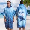 Quick-Dry Surf & Dive Change Robe: Zippered, Absorbent Beach Towel Poncho