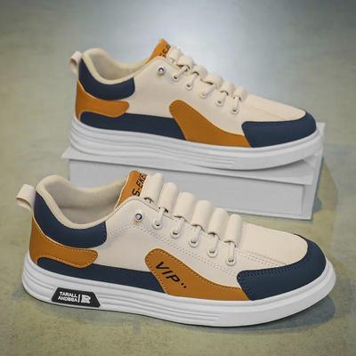 Men's Breathable Elastic Slip-On White Casual Sneakers