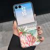 Starry Sea Dolphin Print Case For Samsung Z FlIP 7 FE 6 5 Magnetic Hinged Clear Hard PC Folding Phone Cover For Galaxy Z Flip7 Flip6 Flip5