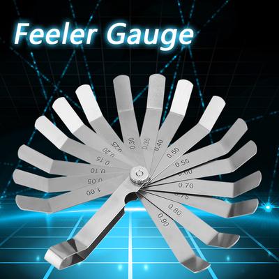 Curved Gauge Feeler Measuring Tool Stainless Steel Curved Feeler Gauge Ruler Welding Inspection Tool 0.05-1.00mm Feeler Gauge