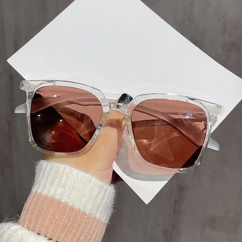 Tr90 Gradual Color Change Sunglasses Women'S Light Box Glasses Advanced Sense Anti-Ultraviolet Large Frame Sunglasses