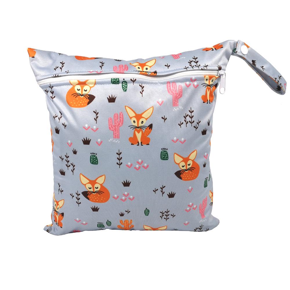 SGS Certified Baby Diaper Bag - Cartoon Pattern, Washable, Wet/Dry Storage