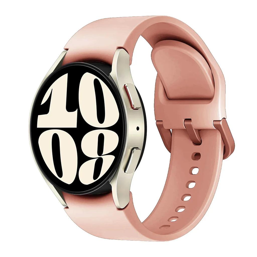 Silikonowy pasek Do Samsung Galaxy watch 6 4 Classic 47mm 43mm 46mm Zakrzywiony oryginalny zamienny pasek Do Watch 7 6 5 4 40mm 44mm