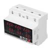 Undervoltage Protector DIN Rail Adjustable Overcurrent Protector AC120V‑300V 63A 3 Phase 3 Wire 4 Wi