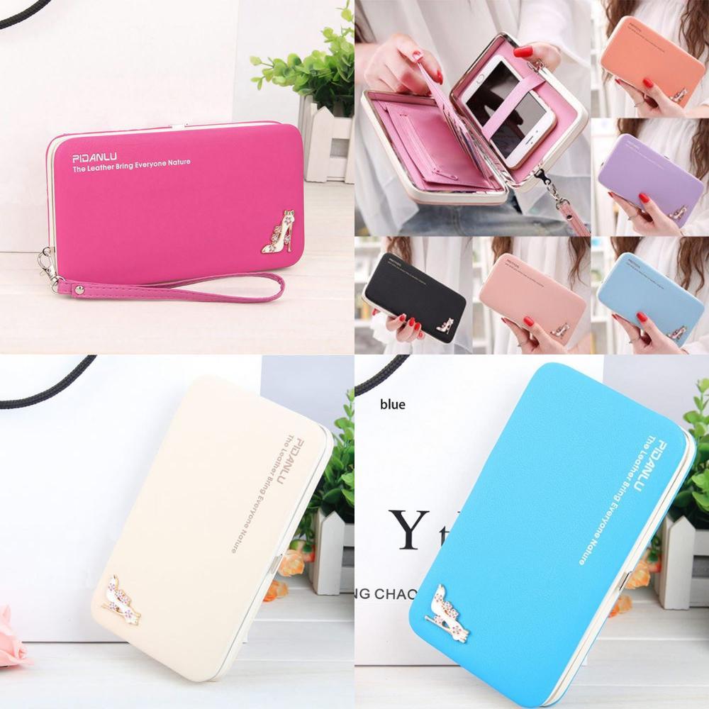 New Slim Long Ladies Wallet With Pu Leather Antitheft Storage For Daily Use