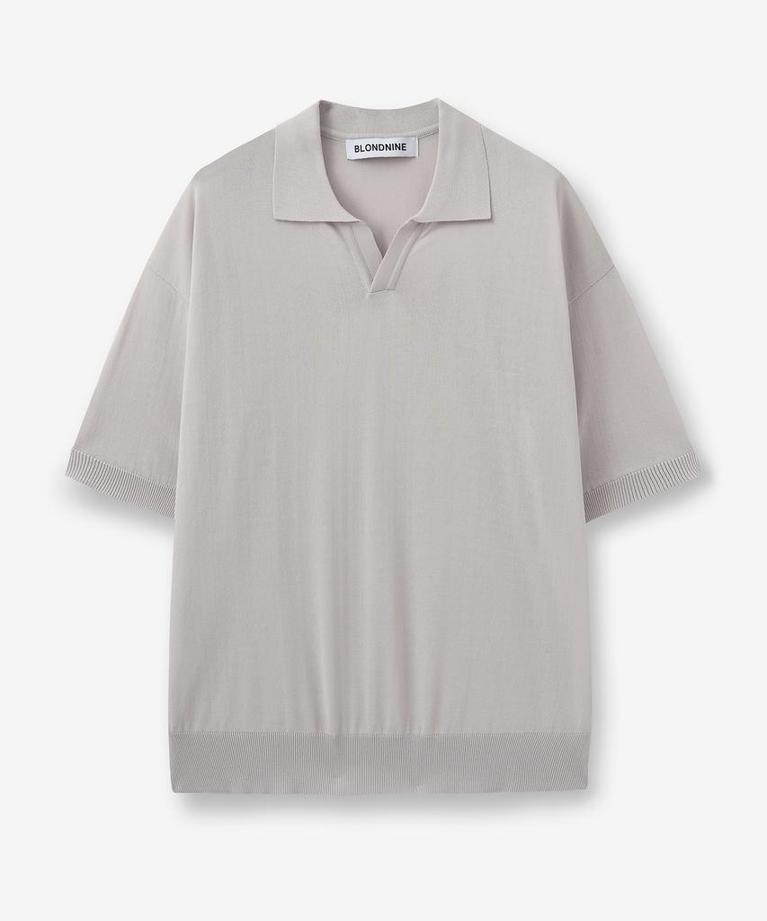 BLOND9 [Cool Viscose] Soft Open Collar Knit ( 9 Colors )
