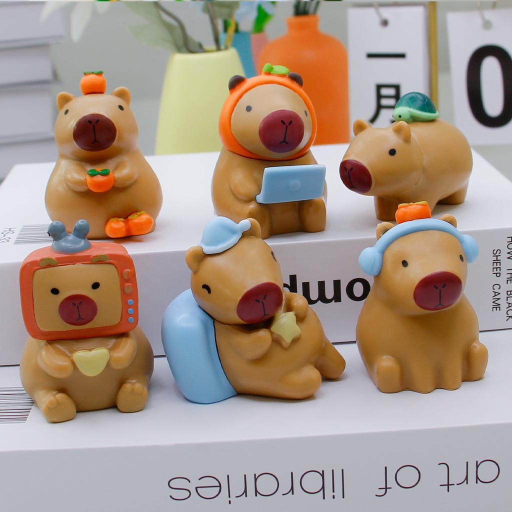 Capybara Character Miniatures Pvc Toys For Desk Decor And Gifts