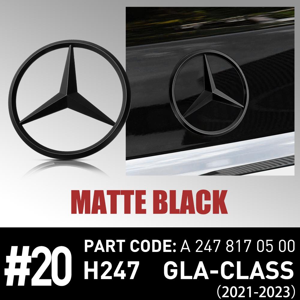 2025 Het För Mercedes Benz S-klass A2238170100 GLA-klass A2478170500 85mm Bakre Stjärnemblem Svart Silver Bakre Bagagelucka Logotyp Klistermärke