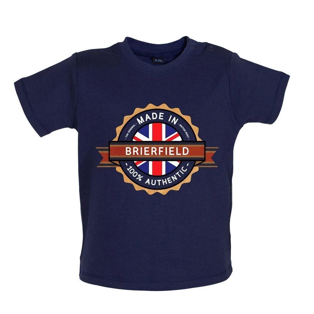 Made In BRIERFIELD - Baby Kids Boys Girls Unisex T-Shirt / Babygrow - Town City Village Born Love Live 130