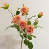 Artificial Roses Flowers for Flower Arrangement Realistic Fake Rose Branches with 4 Head Blooms And 2 Bud for Party Wedding Centerpiece Home Table