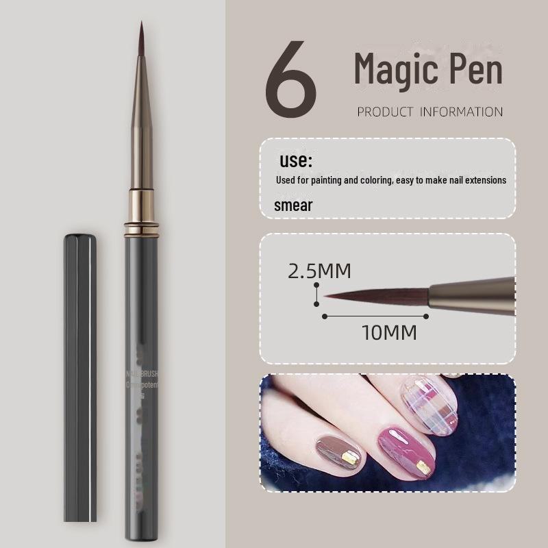 Japanese Professional Nail Art Brush Set for Gradient, Line, and Flower Painting