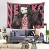 Nezuko Kimono Demon Slayer Kimetsu No Yaiba Anime Tapestry Wall Hanging Aesthetic Home Decoration Tapestries for Dorm Room