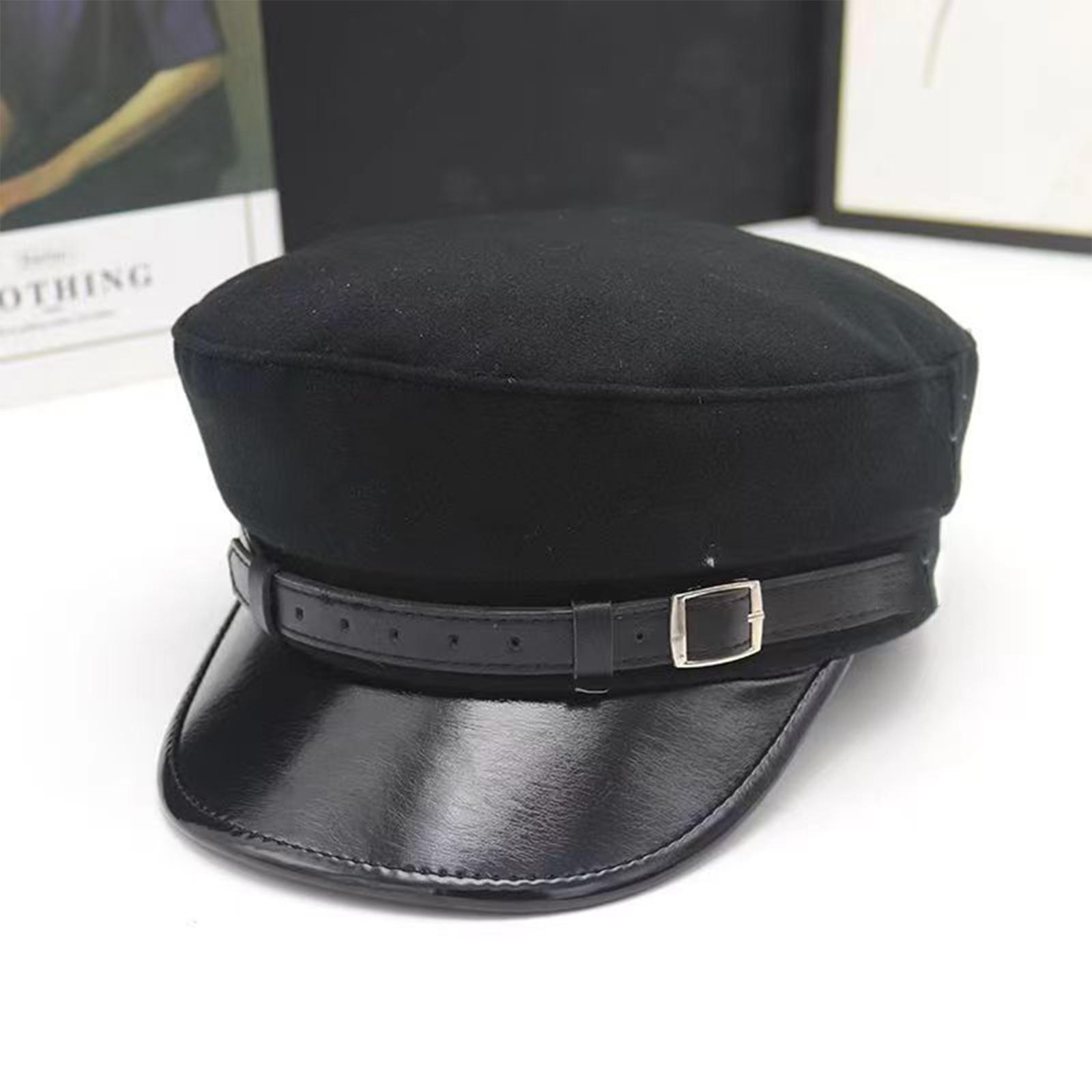 

Женский шерстяной берет, ретро кепка газетчика, шерстяная матросская шляпа One Size чёрный