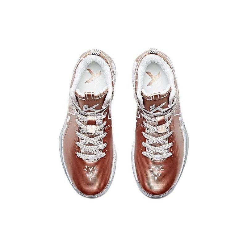 Anta KT Series men high-top basketball shoes rose gold cushioned non-slip durable lightweight comfortable 11731101-6