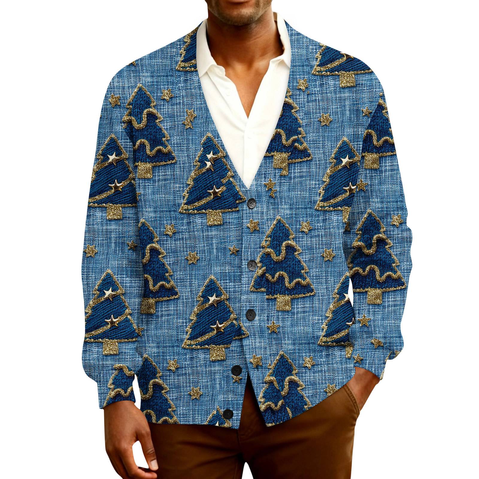 

Мужской кардиган с длинным рукавом, рубчатой вязки S