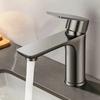 304 Edelstahl Badezimmerarmatur Einfaches Design Waschbeckenarmatur Heiß- und Kaltwasserauslass Küchenarmatur