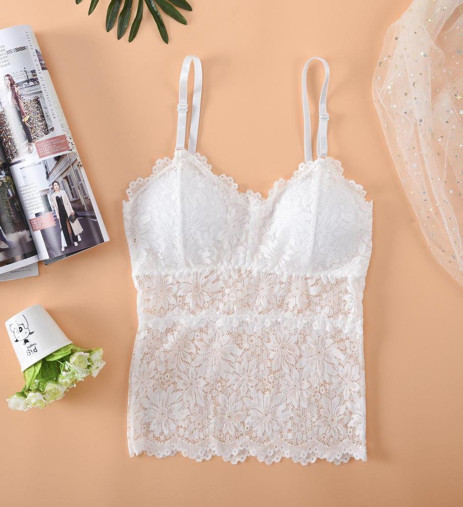 Lace Backless Camisole Top with Padded Bra – Women's Inner Wear & Sports Bra