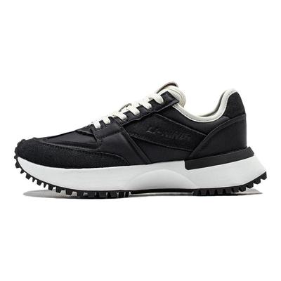 Li Ning 001 Vntg Zapatillas Deportivas Cómodas Ligeras Duraderas de Caña Baja para Correr Mujer zapatilla Negro AZGT034-2