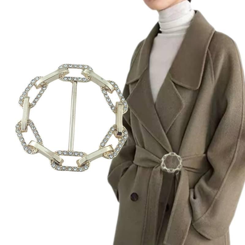 Premium Alloy Scarf Accessories Fashionable Large Buckle For Trench Coats