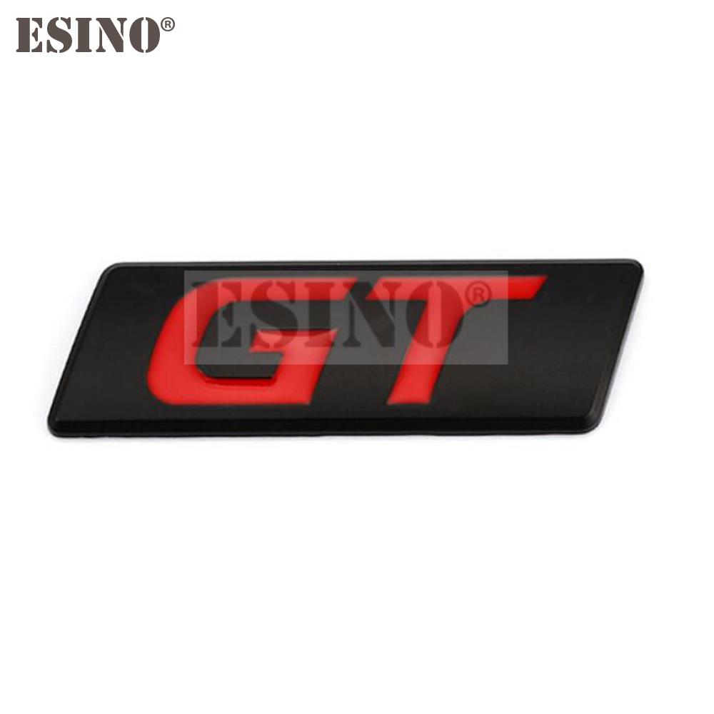 1Pc Car Styling GT 3D Metal Zinc Alloy Car Badge Body Fender Adhesive Emblem for KIA Forte Optima Picanto Stinger Sorento K5 KX5 KX7