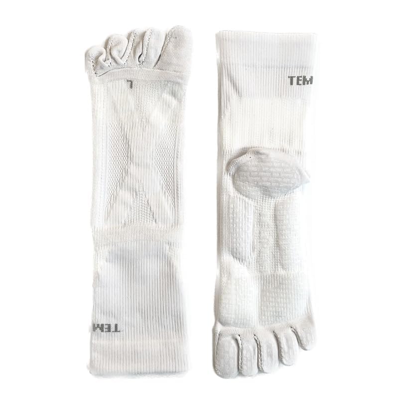 

Носки TEMPEST с захватом и поддержкой стопы для американского и футзального футбола с пятью пальцами, противоскользящие, для футбола, баскетбола, регби, бейсбола, (Размеры 27.0-30.0, Белый) белый