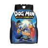 Dog Man Cartoon Teenage Backpack Outdoor Student Business  Daypack for Men Women College Canvas Bags
