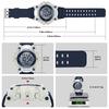 Digital Large Sports Stylish and Simple LED Outdoor Instruction Manual Included Men's Watch, Multifunctional, Screen, Waterproof, Watch, Design,