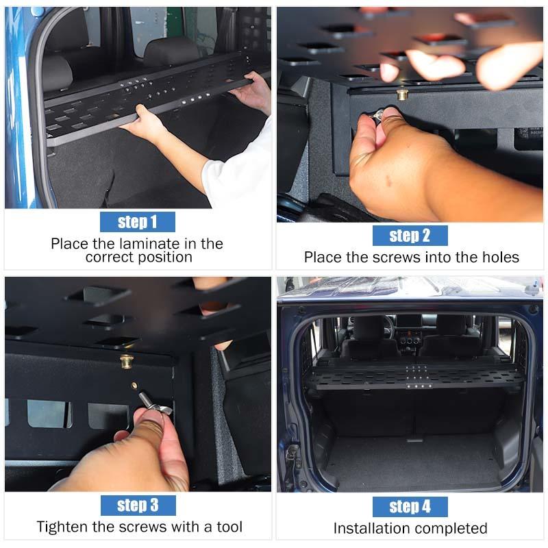 Car Tailbox Combination Expansion Bracket Shelf Side Frame For Suzuki Jimny 2019 Up 4-Door Version Metal Car Accessories