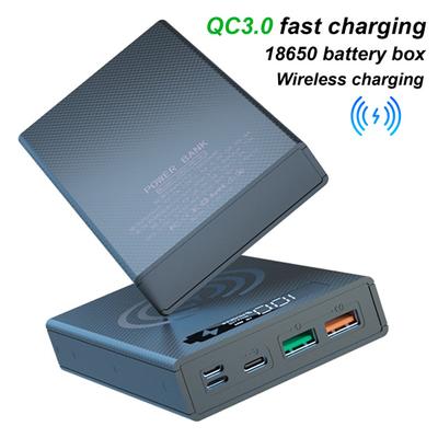 CX5 Power Bank Case Solderless Detachable DIY 5x18650 QC Portable Charger Case