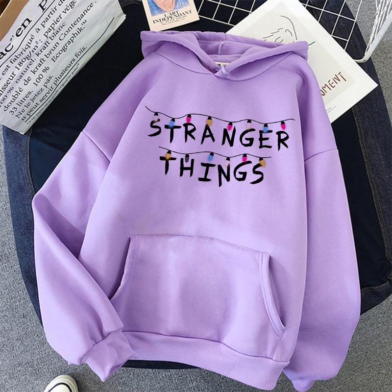 Stranger Things Aufdruck Frühling und Herbst Herren und Damen Langarm Hoodie 6622