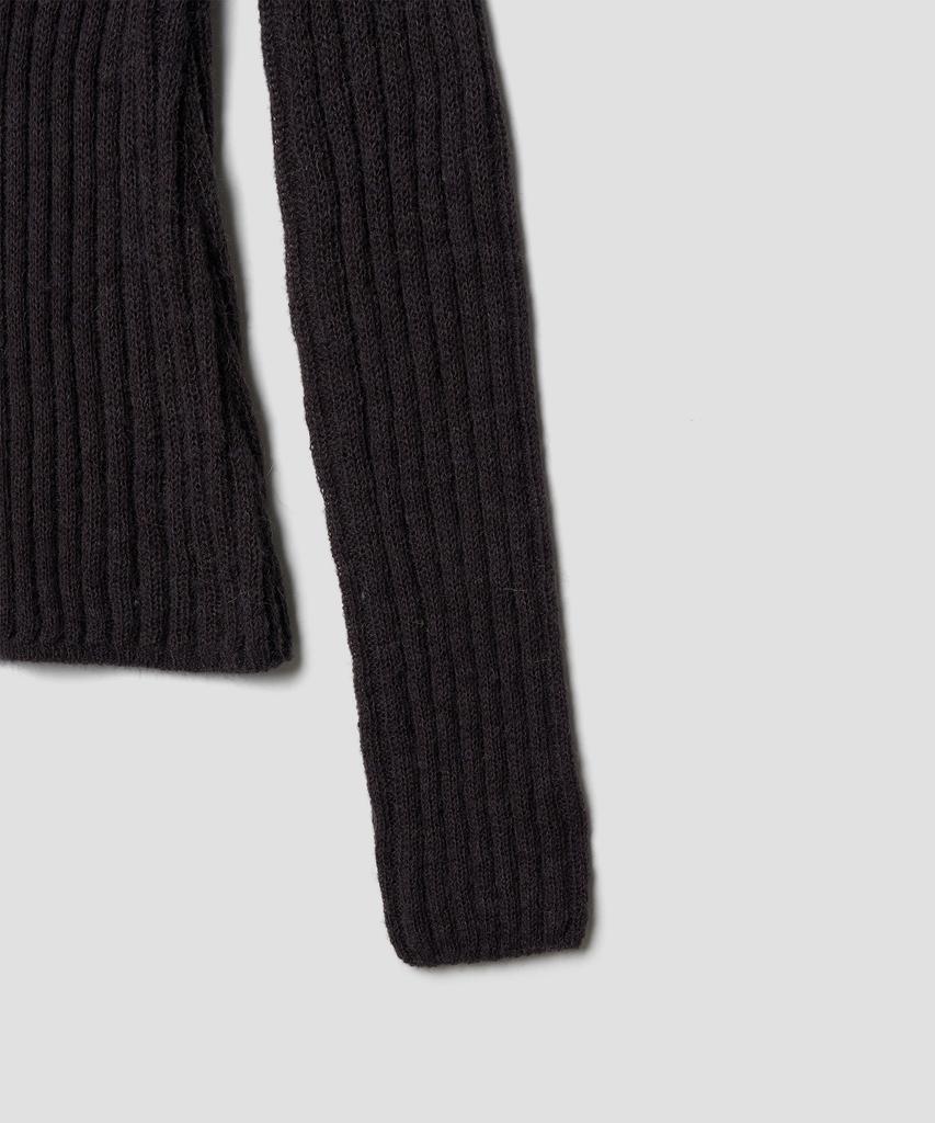 Tudument Shawl Ribbed Sweater Charcoal