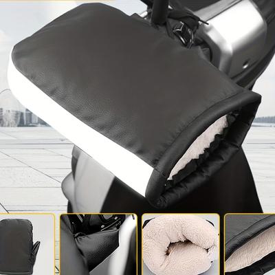 Two Sets of Warm Gloves for Motorcycles, Winter Handlebar Gloves, and Hand Protectors for Electric Bikes