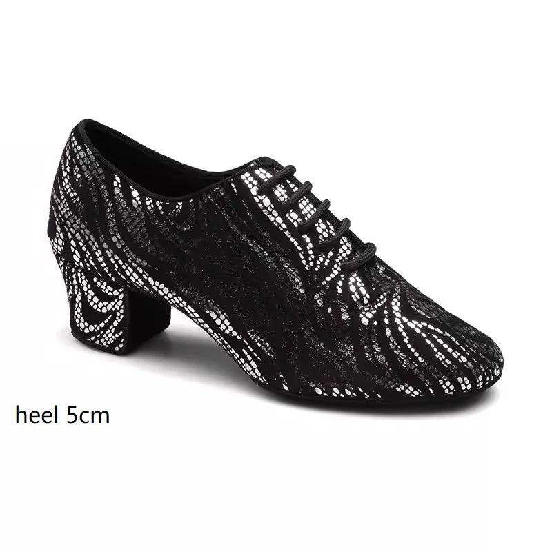 Professional Latin Dance Shoes Adult Women Teacher Shoe Woman Dance Shoes Sport Training Leather Dance Shoe Sneakers Shiny