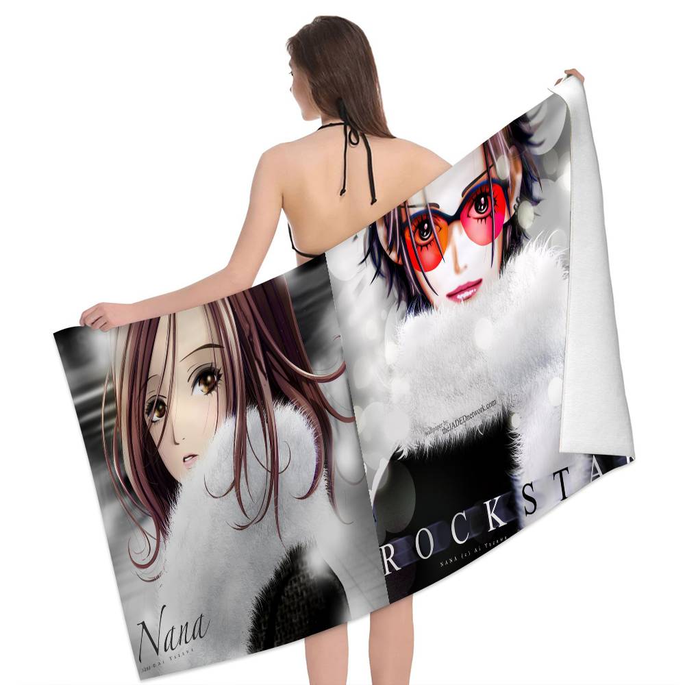 Nana Osaki Anime Microfiber Printed Beach Towel Mountain Climbing Yoga Beach Swimming Running Absorbent Soft Towel