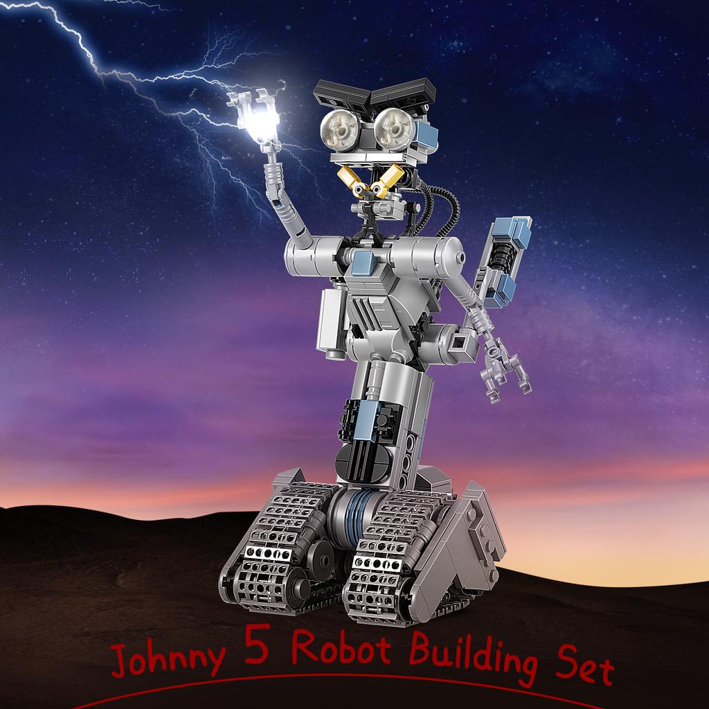 LEQUMOC Johnny No.5 Robots Number Five Figures Robot 387PCS Brick MOC Set Building Blocks Kits Toys for Gifts Toys
