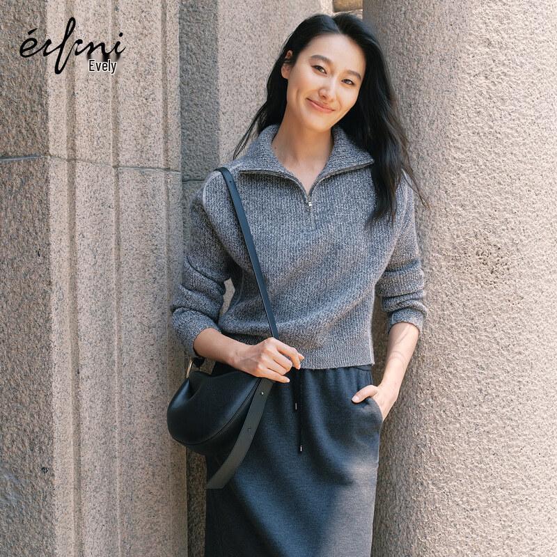 

Eifini Women s Cashmere Blend Knit Sweater XS