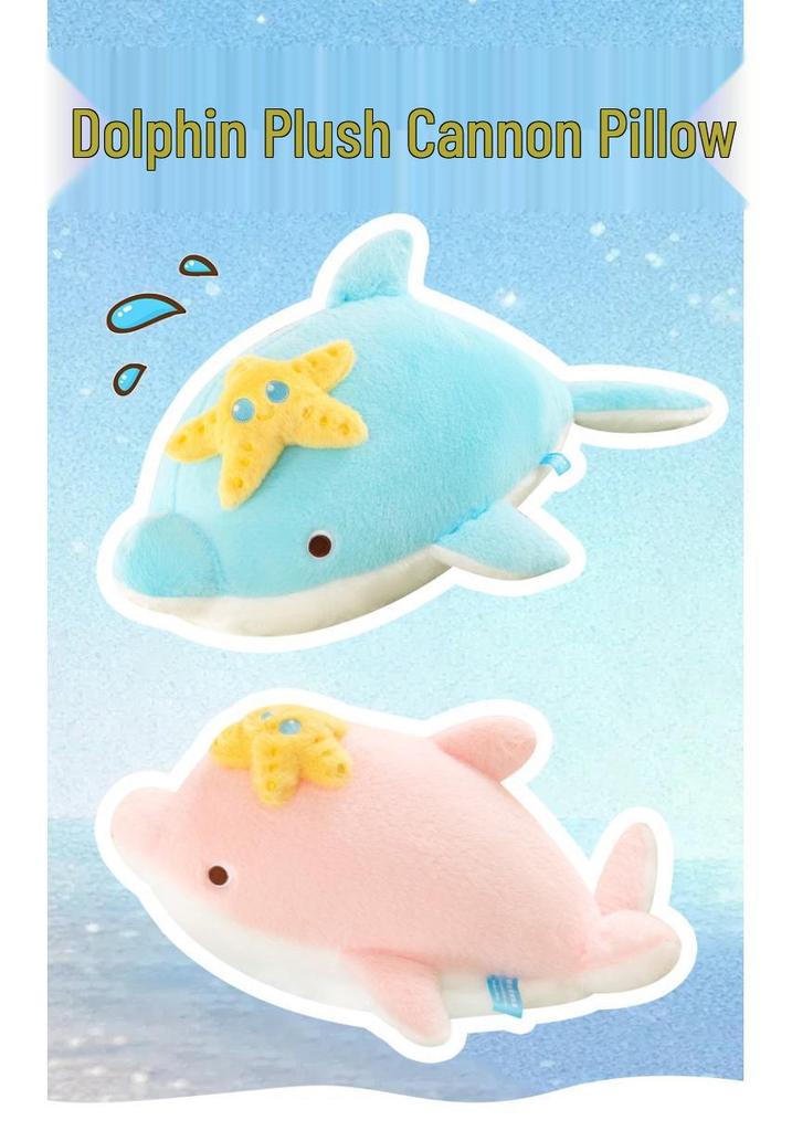 Cute Dolphin Plush Toy - Soft Marine Animal Pillow & Sleep Companion for Children
