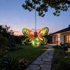 Solar Garden Light With Iron Figure And Warm Glow For Outdoor Decor