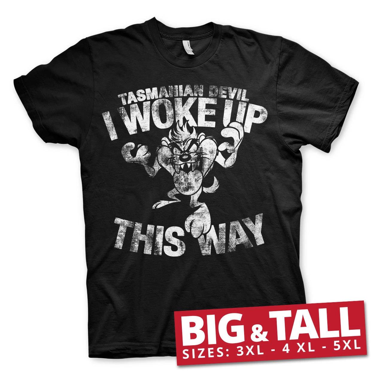 Authorized Tasmanian Devil - I Woke Up This Way Big&tall 3XL,4XL,5XL- 4XL