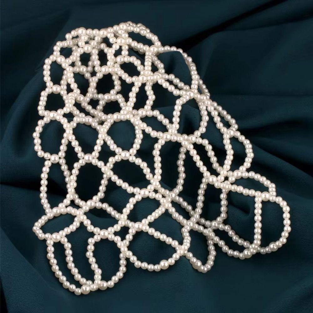 Handgefertigte Netz-Haaraccessoires Perlengeflecht Braut-Kopfschmuck Perlen-Kopfschmuck Braut-Hochzeit
