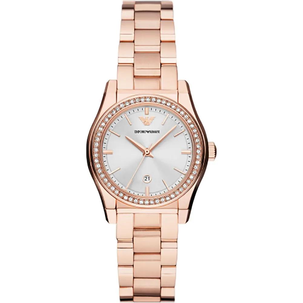 

Emporio Armani Federica Silver Rose Gold Metal Ladies Quartz Watch AR11558 серебряный