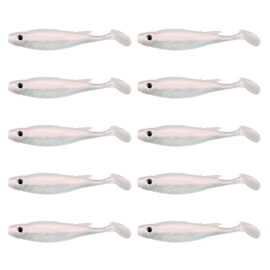 10 Stück 6,5 cm / 2,8 g Paddelschwanz Weichköder Weitwurf Sinkend Bionisch Künstlicher Swimbait Süßwasser Salzwasser Forellenbarsch Angeln